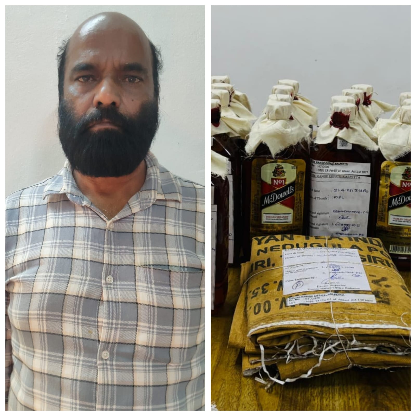 എക്സൈസ് റെയിഡിൽ വിൽപ്പനക്കായി സൂക്ഷിച്ചുവച്ച 30 കുപ്പി വിദേശമദ്യവുമായി ഒരാൾ അറസ്റ്റിൽ :