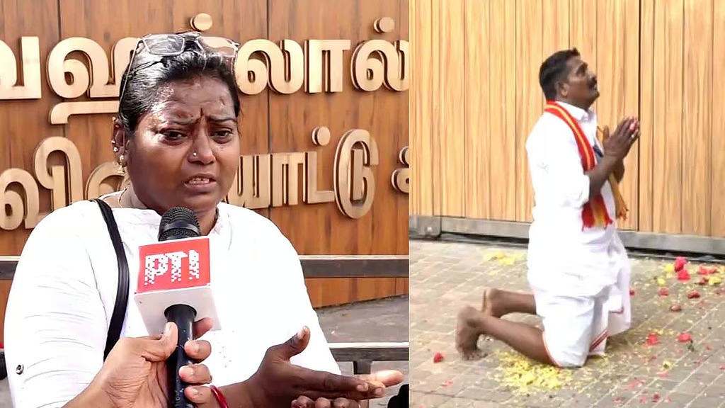 ‘കഷ്ടമായിരിക്ക്, ഒന്നുമേ ഇങ്ക ഇല്ലിയേ….’; വിജയ്‌യുടെ സത്യപ്രതിജ്ഞ കാണാനെത്തി, നിരാശരായി പൊട്ടിക്കരഞ്ഞ് ടിവികെ അനുയായികൾ