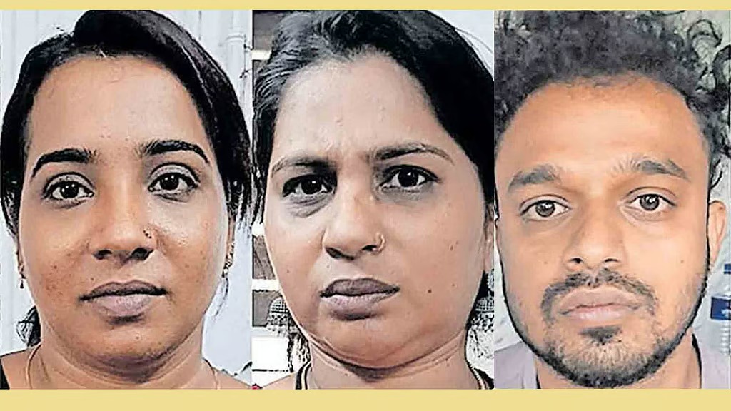 മസാജ് സെന്ററിലെത്തിയ യുവാവിനെ ഹണിട്രാപ്പിൽ കുടുക്കാൻ ശ്രമം, സ്വർണമാലയും പണവും ബൈക്കും കവർന്നു; യുവതികൾ അടക്കം മൂന്നുപേർ അറസ്റ്റിൽ‌