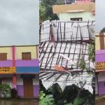 കനത്ത മഴയിലും കാറ്റിലും സ്കൂളിന്റെ മേൽക്കൂര തകർന്നു