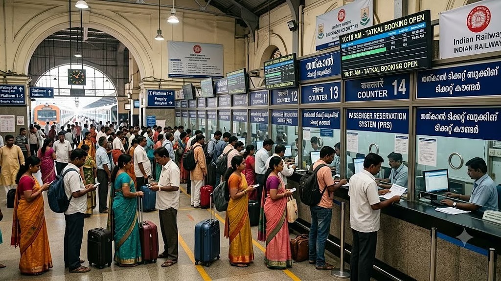 ഇനി ക്യൂ നില്‍ക്കേണ്ട!, തത്കാല്‍ ടിക്കറ്റ് ബുക്കിങ്ങില്‍ ഓഗസ്റ്റ് ഒന്നുമുതല്‍ മാറ്റം; അറിയേണ്ടതെല്ലാം