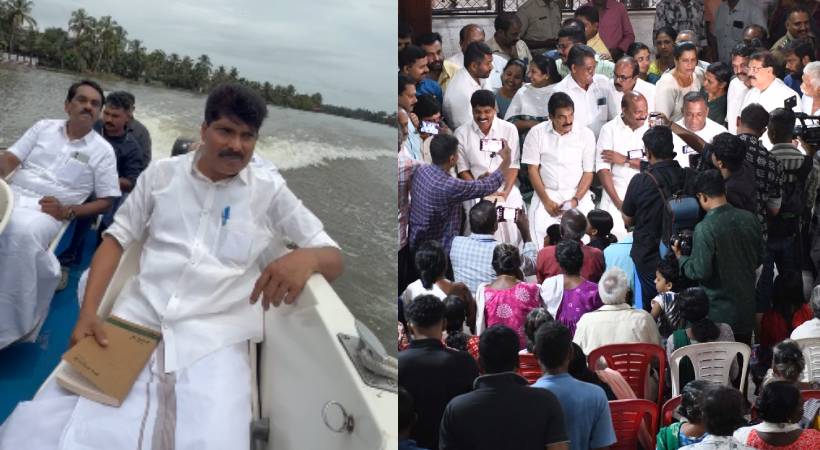 കുട്ടനാട് മടവീഴ്ചയുണ്ടായ പ്രദേശങ്ങൾ സന്ദർശിച്ച് മന്ത്രി ടി.സിദ്ദിഖ്; കൃഷി പുനരാരംഭിക്കാനുള്ള നടപടികളെടുക്കുമെന്ന് ഉറപ്പ് നൽകി