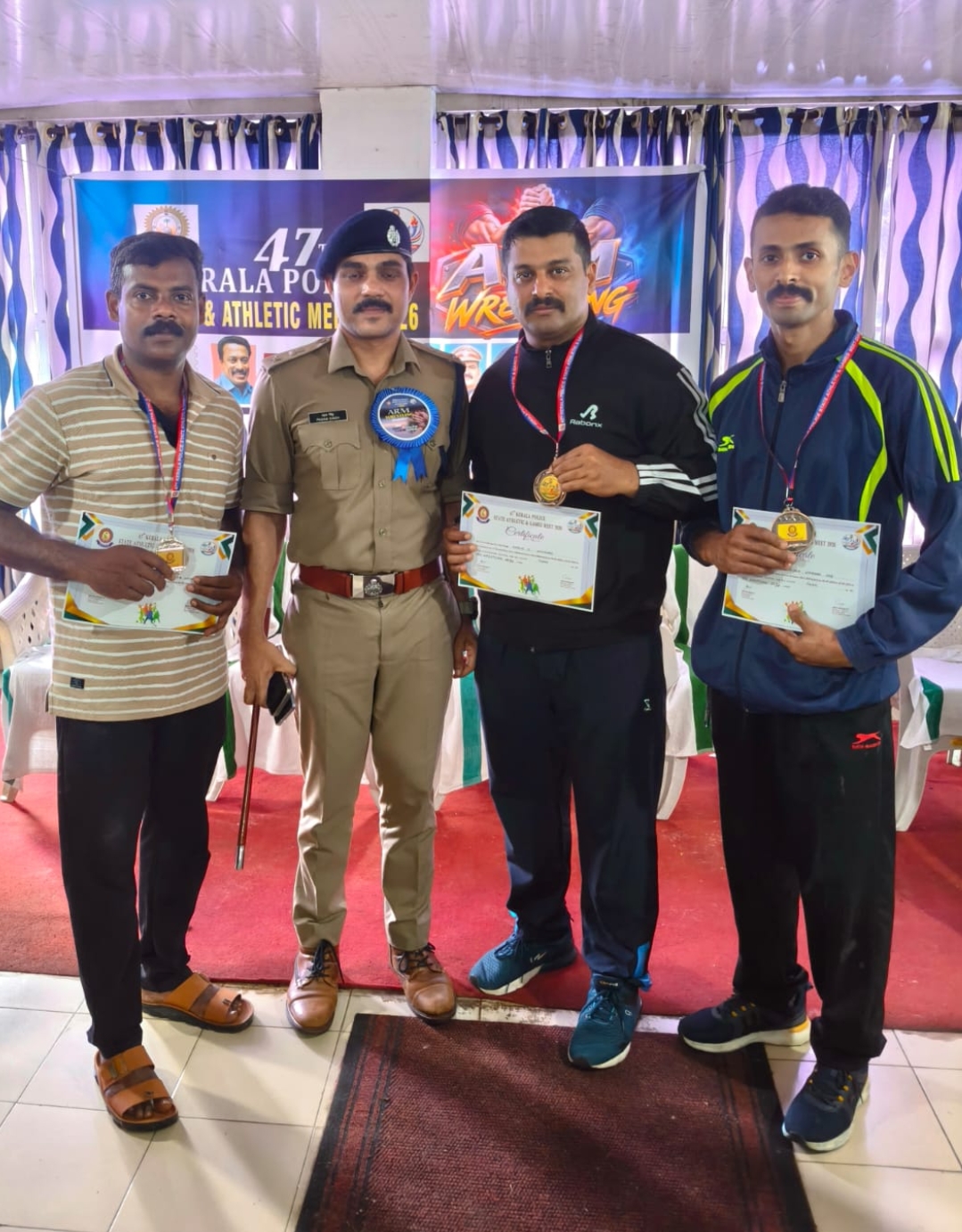 പഞ്ചഗുസ്തിയിൽ വയനാട് പോലീസിന് നേട്ടം