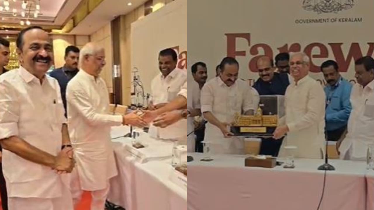 ഗവര്‍ണറുമായി സര്‍ക്കാരിന് ഊഷ്മ ബന്ധമാണ് ഉണ്ടായിരുന്നതെന്ന് മുഖമന്ത്രി; രാജേന്ദ്ര ആര്‍ലേക്കര്‍ക്ക് യാത്രയയപ്പ് നല്‍കി മുഖ്യമന്ത്രിയും മന്ത്രിമാരും